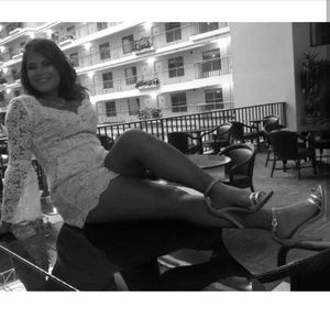 Lace boho style romper